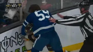 Rough stuff from the Boston Bruins vs Toronto Maple Leafs game (2024 NHL)