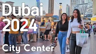 Dubai [4K] Amazing City Center, Burj Khalifa Walking Tour 🇦🇪