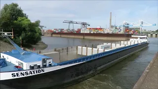 Containerschiff Sensation verlässt Hafen