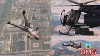 GTA 5🔥Jumping Out Of Helicopter Into Pools!!!!