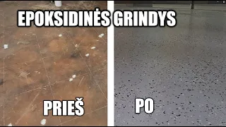 Epoksidinės grindys 🔥 Dažomas epoksidas. Kaip pačiam atnaujinti betonines grindis.