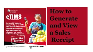 eTIMS: HOW TO GENERATE AND VIEW A SALES RECEIPT | Service traders only