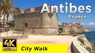 Antibes, France - The Provençal Old Town, French Riviera | Walking Tour 4k | Côte d'Azur