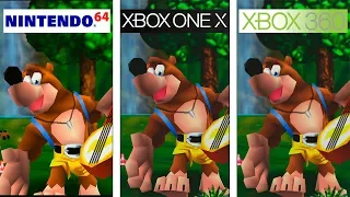 Banjo Kazooie | N64 vs 360 vs ONE X | 4K Graphics Comparison | Comparativa