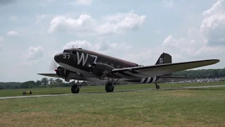 C-47 "Whiskey 7" & WWII Airborne Demo Team at WWII Weekend air show