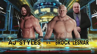 WWE 2K18 - Survivor Series 2017 Sim - Champion vs Champion - AJ Styles vs Brock Lesnar