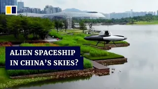 Alien spaceship-like aircraft makes debut flight in China