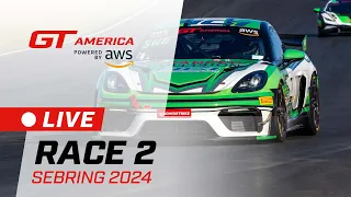 LIVE | Race 2 | Sebring International Raceway | GT America powered by AWS 2024