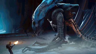 Alien King Xenomorph Destroys Everyone Scene 4K (2023) - Aliens Dark Descent