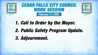 City Council Work Session, Public Safety, February 17, 2020