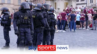 30 people arrested as West Ham & Fiorentina fans clash in Prague