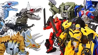Transformers 5 dinosaur dinobot appeared!! Go! Grimlock, Optimus Prime, Bumblebee! - DuDuPopTOY