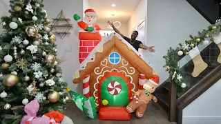 FILLING THE WHOLE HOUSE WITH 50 CHRISTMAS INFLATABLES!