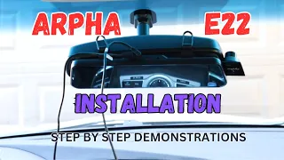 HOW TO INSTALL A REARVIEW MIRROR DASH CAM STEP BY STEP DEMONSTRATIONS ARPHA E22 2K WIFI APP DASH CAM