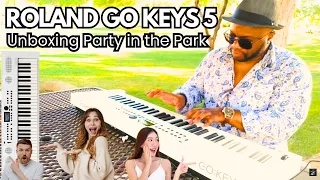 Roland Go Keys 5 🎹😜Unboxing & Party in The Park #rolandgokeys5  #gokeys5 #rolandkeyboard