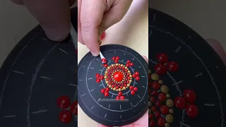 How to fix a mistake when painting dot mandala stone #art #artist #satisfying #shorts #viral #craft