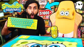 1000$ SPONGEBOB SQUAREPANTS PC GAMING SET UP!! GHOST KEYBOARDS UNBOXING LIMITED EDITION!!