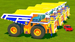 SUPER BELAZ TRUCKS TRANSPORT AND UNLOAD CARGO - FARMING SIMULATOR 2022