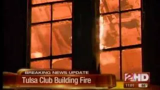 Fire burns historic Tulsa Club Building