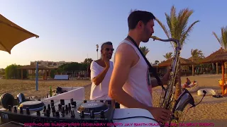 Deephouse Sunset in Somabay Egypt Live Saxophone and Percussion