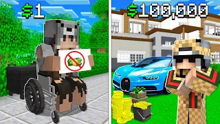 24 SAAT DİLENCİLİK YAPIP MİLYONER OLDUM 😱 - Minecraft