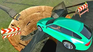 Beamng drive - Broken Open Bridge Crashes over Deep Höle #12