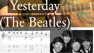 YESTERDAY - The Beatles - Full Tutorial with TAB - Fingerstyle Guitar