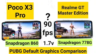 Poco X3 Pro vs Realme GT ME PUBG Graphics 1.7v Update Comparison Snapdragon 860 vs 778G 🔥🔥