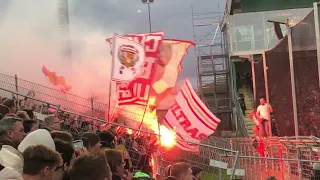 VfB Lübeck - Mainz05 - Ultras Pyro auf beiden Seiten