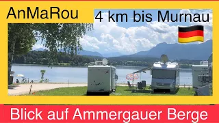 🇩🇪 Wohnmobilstellplatz Riegsee Murnau Bayern vor Campingplatz Brugger