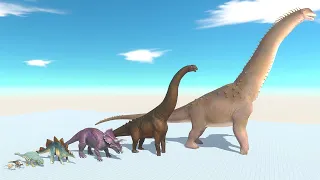 Herbivore Dinosaurs ARBS of Evolution VS All Dinosaurs Godzilla - Animal Revolt Battle Simulator