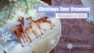 Christmas Deer Ornament | Decoupage Tutorial featuring Stamperia Christmas Ricepaper