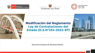 Modificación del Reglamento de la Ley de Contrataciones del Estado (D.S. N° 234-2022-EF)