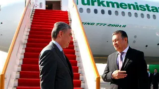 Гурбангулы Бердымухамедов прибыл в Таджикистан с официальным визитом