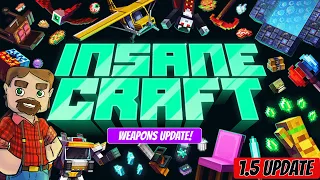 Insane Craft Pack 1.5 for Bedrock!  Weapons Update!  Best Bedrock Map? You Miss Me?