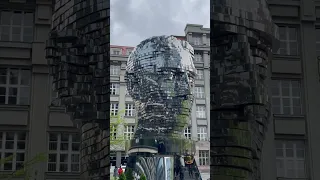 Franz Kafka’s Rotating Head in Prague! #travel #prague #franzkafka #shorts