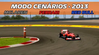 F1 2013 - MODO CENÁRIOS 2013 - MCLAREN - FERRARI - RED BULL | Jogos Clássicos | #50K