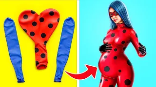 Reforma Extrema para LADYBUG Grávida! Transformacao de Nerd a Superheroi Popular!