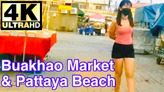 Pattaya Beach Buakhao Market Day & Night walk Before the day of the Pattaya Music Festival November