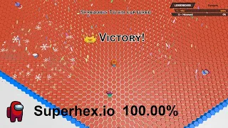 Hexanaut.io [Superhex.io] Map Control: 100.00% Among Us