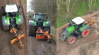 FENDT 942 VARIO mit ein EURO-JABELMANN Schild beim Weg begradigen / 4K