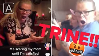 Trine elsker å skremme moren - og reaksjonen slår aldri feil!