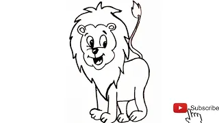 How to draw a lion easy| Step by step#shorts