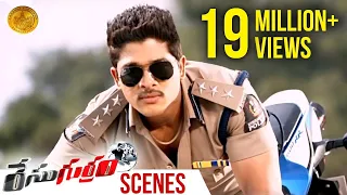 Allu Arjun Saves his Family | Race Gurram Movie Scenes | Shruti Haasan | Thaman S