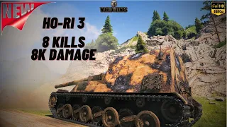 WOT - Ho-Ri 3 8 KILLS 8K DAMAGE ACE TANKER - World Of Tanks