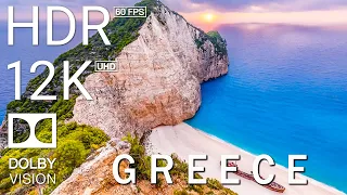 GREECE - 12K Scenic Relaxation Film With Inspiring Cinematic Music - 12K (60fps) Video Ultra HD