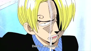 Sanji saying Don't waste food || One piece moments ||