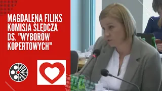 Magdalena Filiks: Komisja śledcza ds. "wyborów kopertowych".