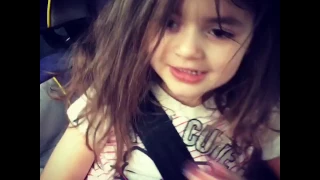 Carpool Karaoke from the car seat - cute kid singing Meghan Trainor - Me Too