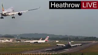 🔴 Heathrow Airport Live Crosswind landings Storm